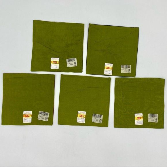 Vintage Dun Huang Chinese Silk Hand Embroidered Tapestries Doilies Set of Five - Picture 10 of 12